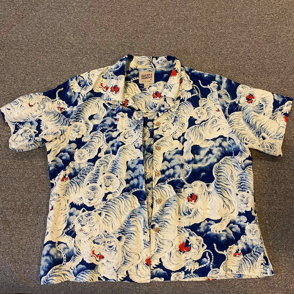 Indigo Tigers Aloha Shirt